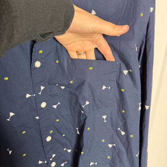 J. Crew Classic Untucked Flex Washed Button Down Shirt Martini Olives Size XL - Picture 4 of 7